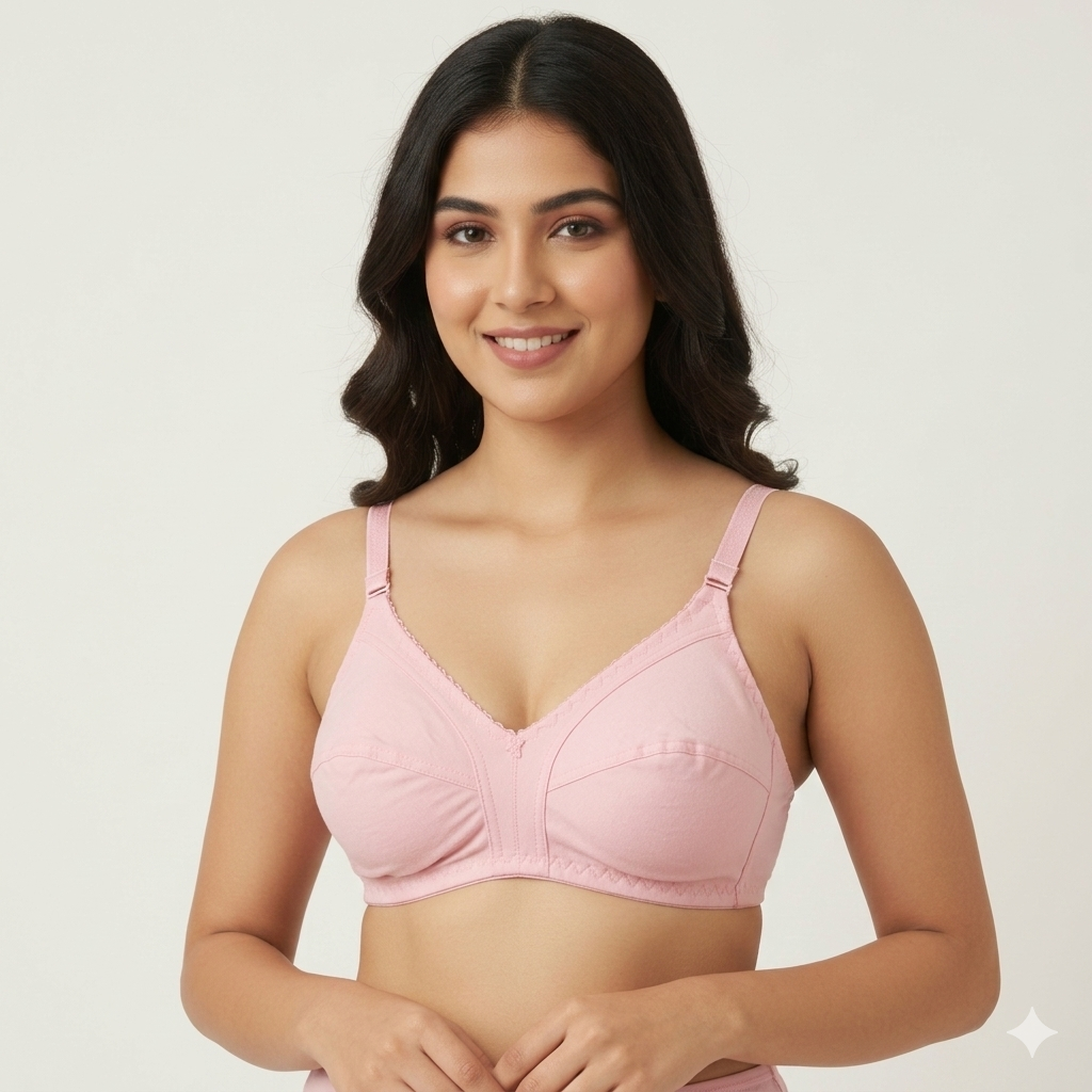 Pure Cotton Full Coverage Non-Wired Bra