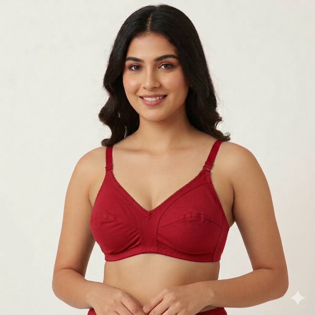 Pure Cotton Full Coverage Non-Wired Bra