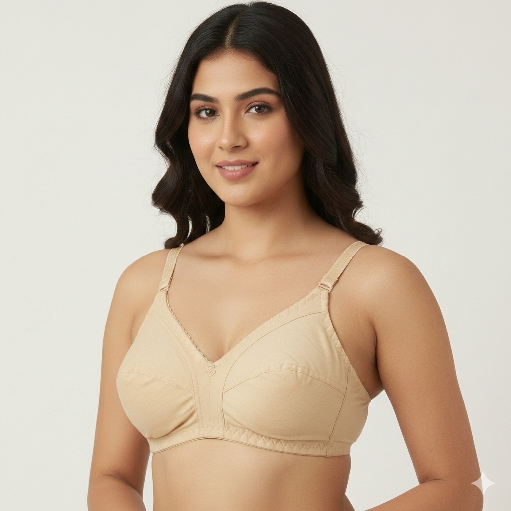 Pure Cotton Full Coverage Non-Wired Bra